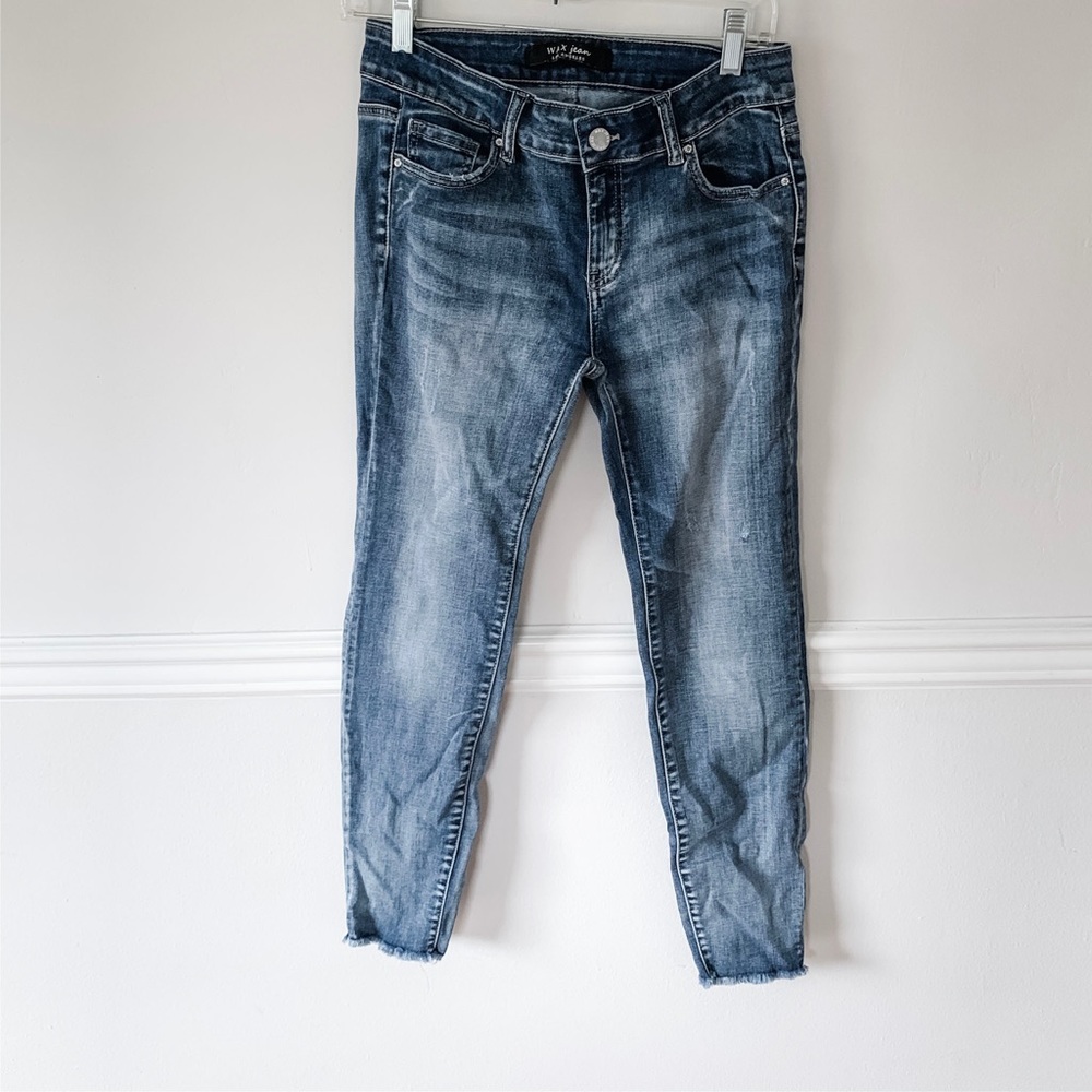 Wax jeans mid rise- raw hem edition skinny